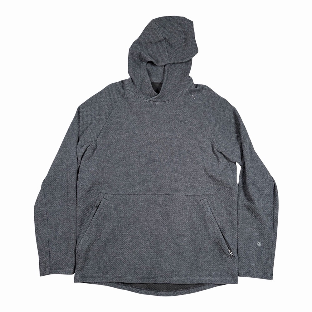 Lululemon Mens At Ease Textured Pullover Hoodie Sweatshirt Men's Gray M Gym